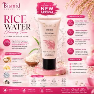 Bismid   Rice Water Whitening Foaming Cleanser 