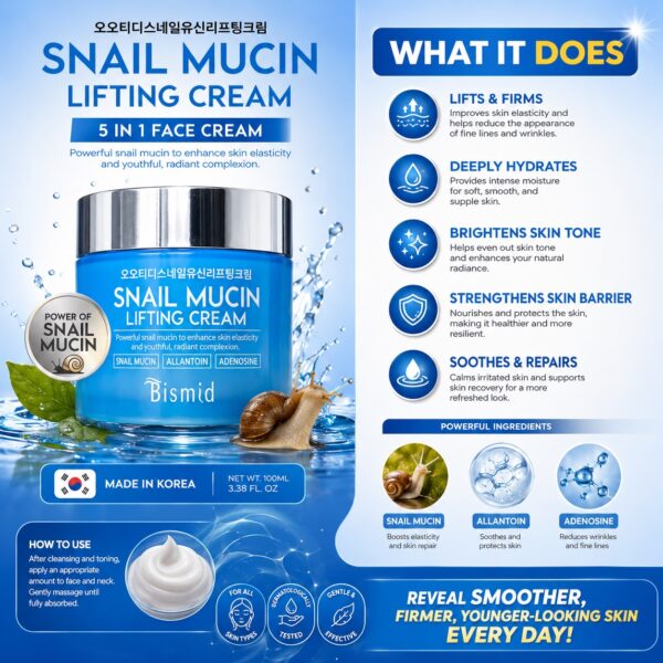 Bismid Snail Mucin Day And Night lifting Cream